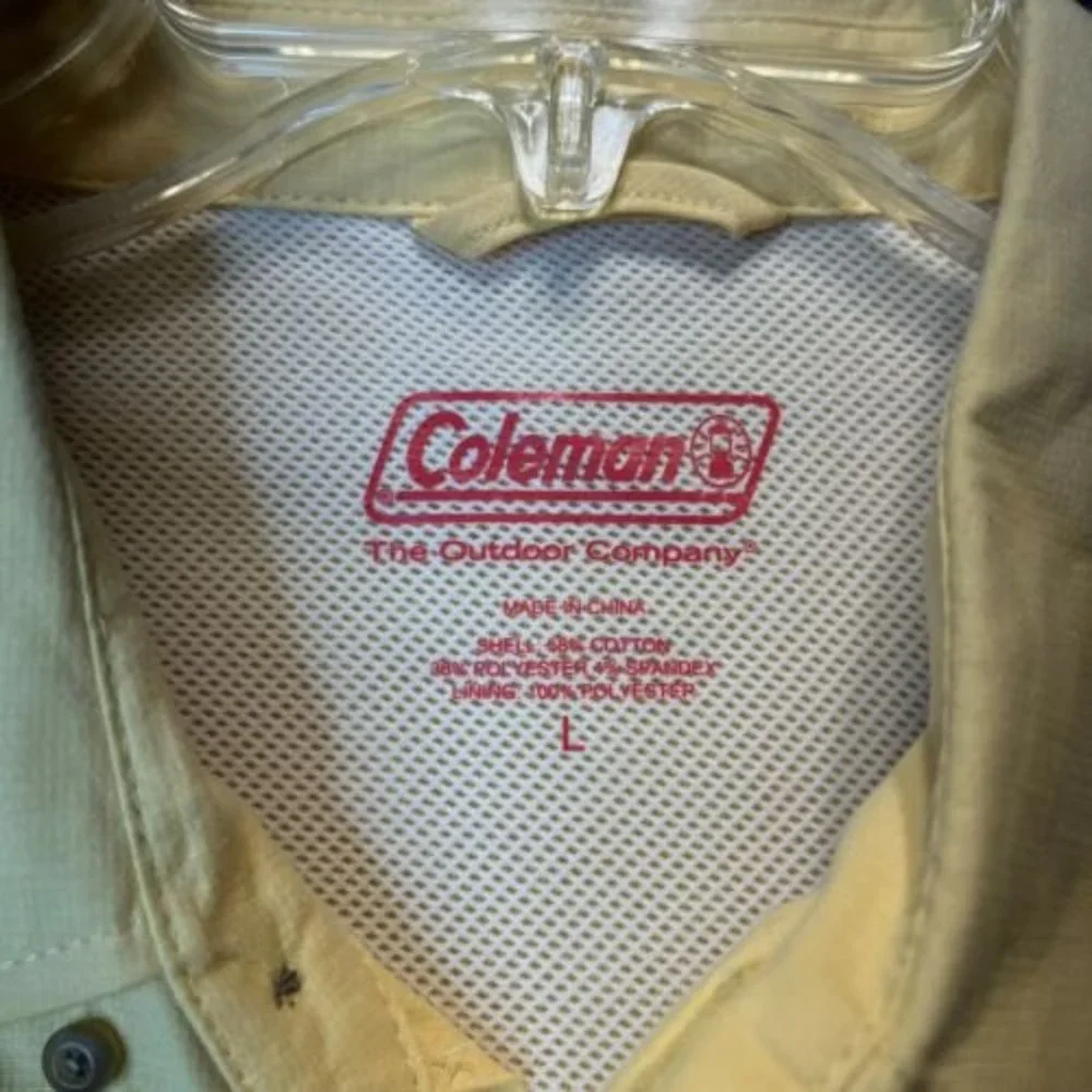 Coleman Short Sleeve Adventure Stretch Outdoor Shirt Sunlight Sz Large - Picture 4 of 8
